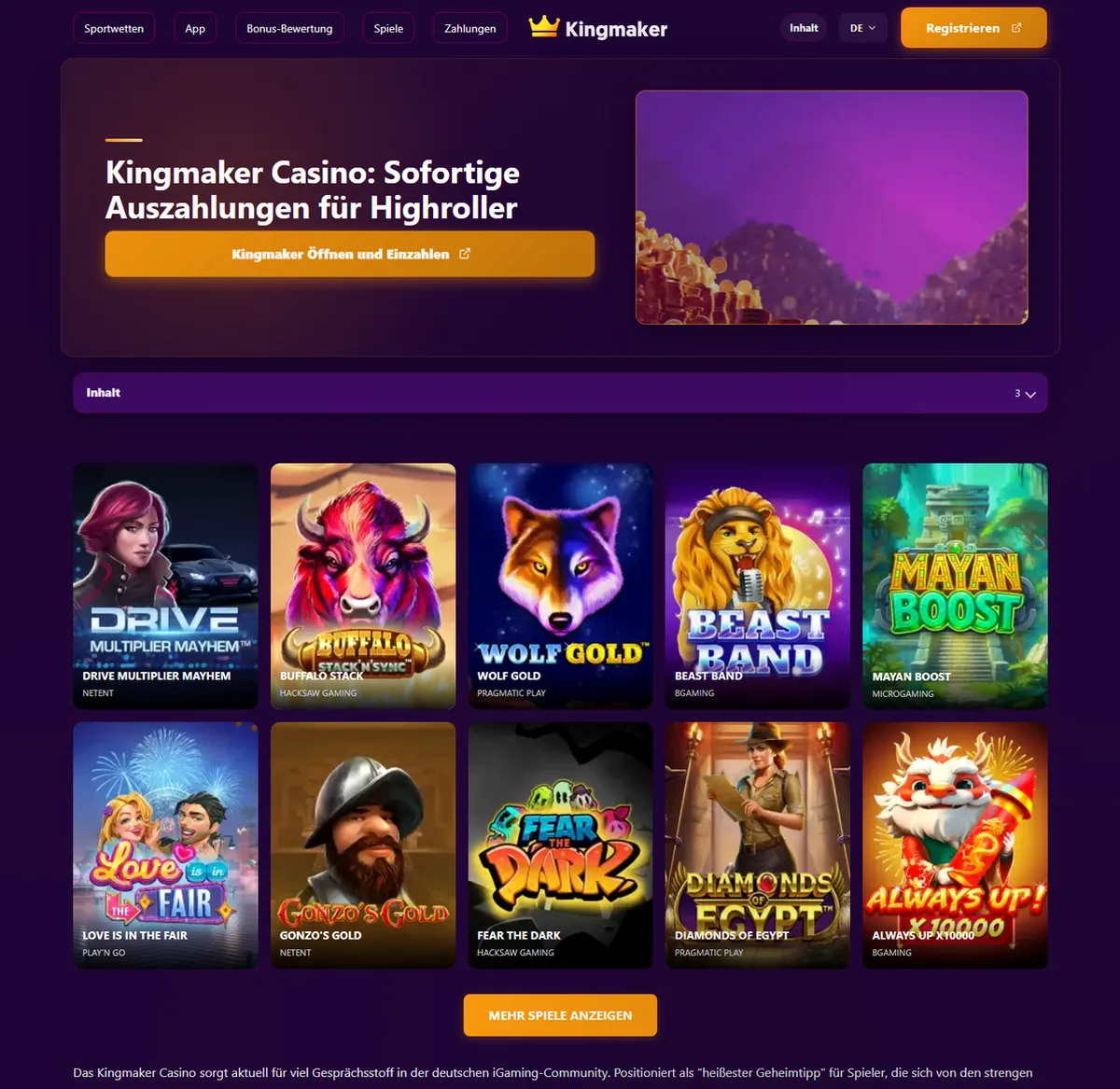 Kingmaker Casino
